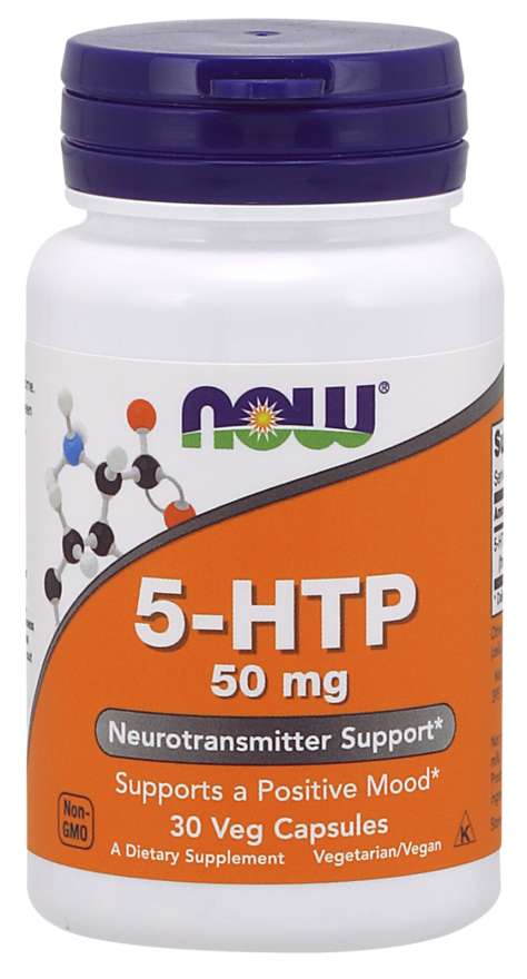 Now® Foods NOW 5-HTP, 50 mg, 30 rostlinných kapslí