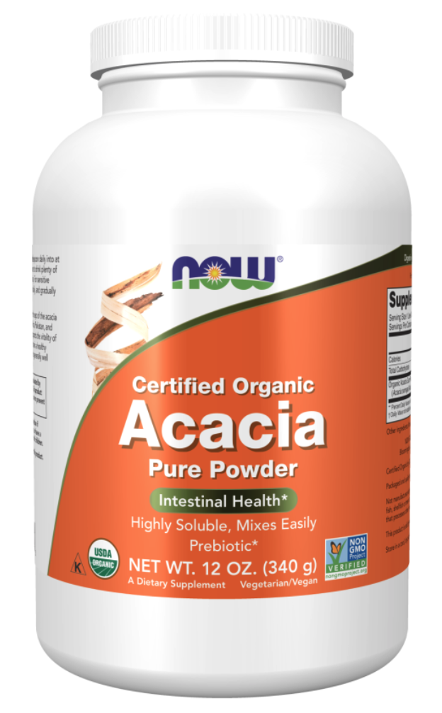 Now® Foods NOW Acacia Fiber Organic Powder (Akácie, vláknina, prebiotikum), 340 g Obrázek
