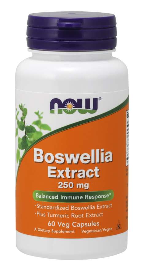 NOW Boswellia Extract + Kurkuma Ekstrakt, 250 mg, wegetariańskie kapsułki 60