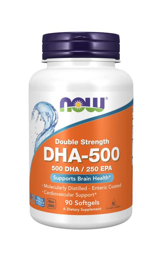 Now® Foods NOW DHA-500, 500 DHA/250 EPA, Omega 3, 90 softgelových kapslí