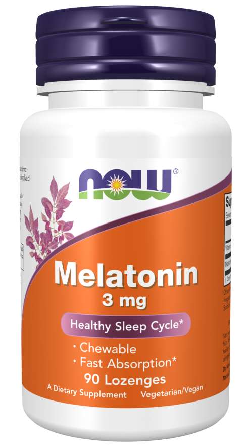 NOW Melatonina 3 mg, 90 pastylek do ssania