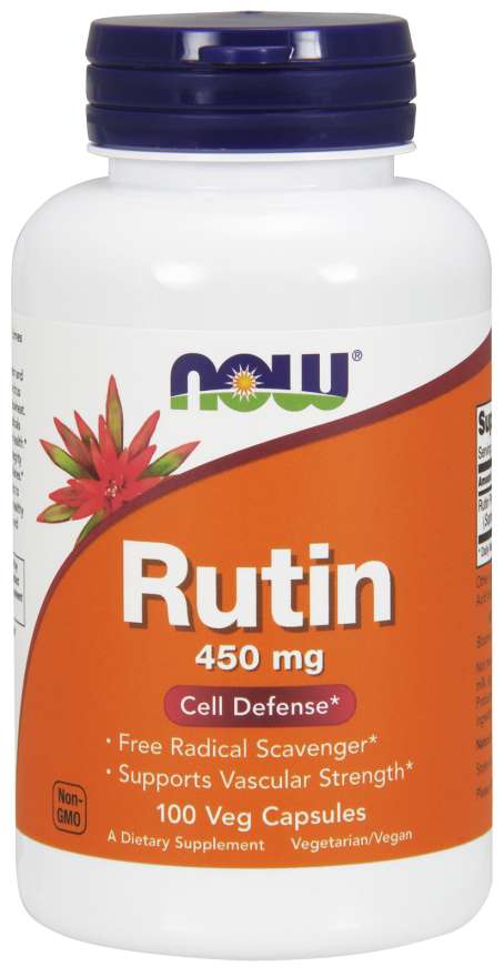 Now® Foods NOW Rutin, 450 mg, 100 rostlinných kapslí