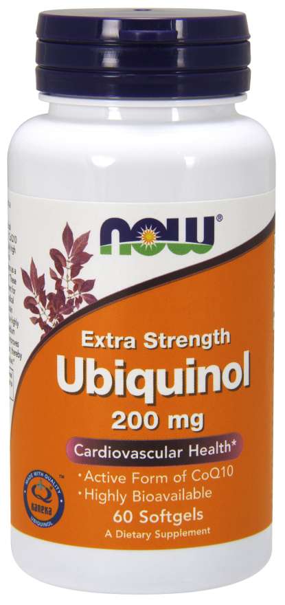 Now® Foods NOW Ubiquinol Extra Strenght, Kaneka, 200mg, 60 softgel kapslí