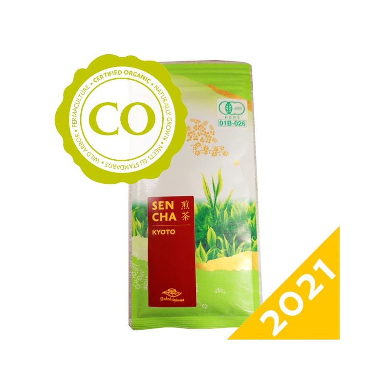 Prawdziwa japońska zielona herbata SENCHA KYOTO najwyższej jakości, 50 g - BIO