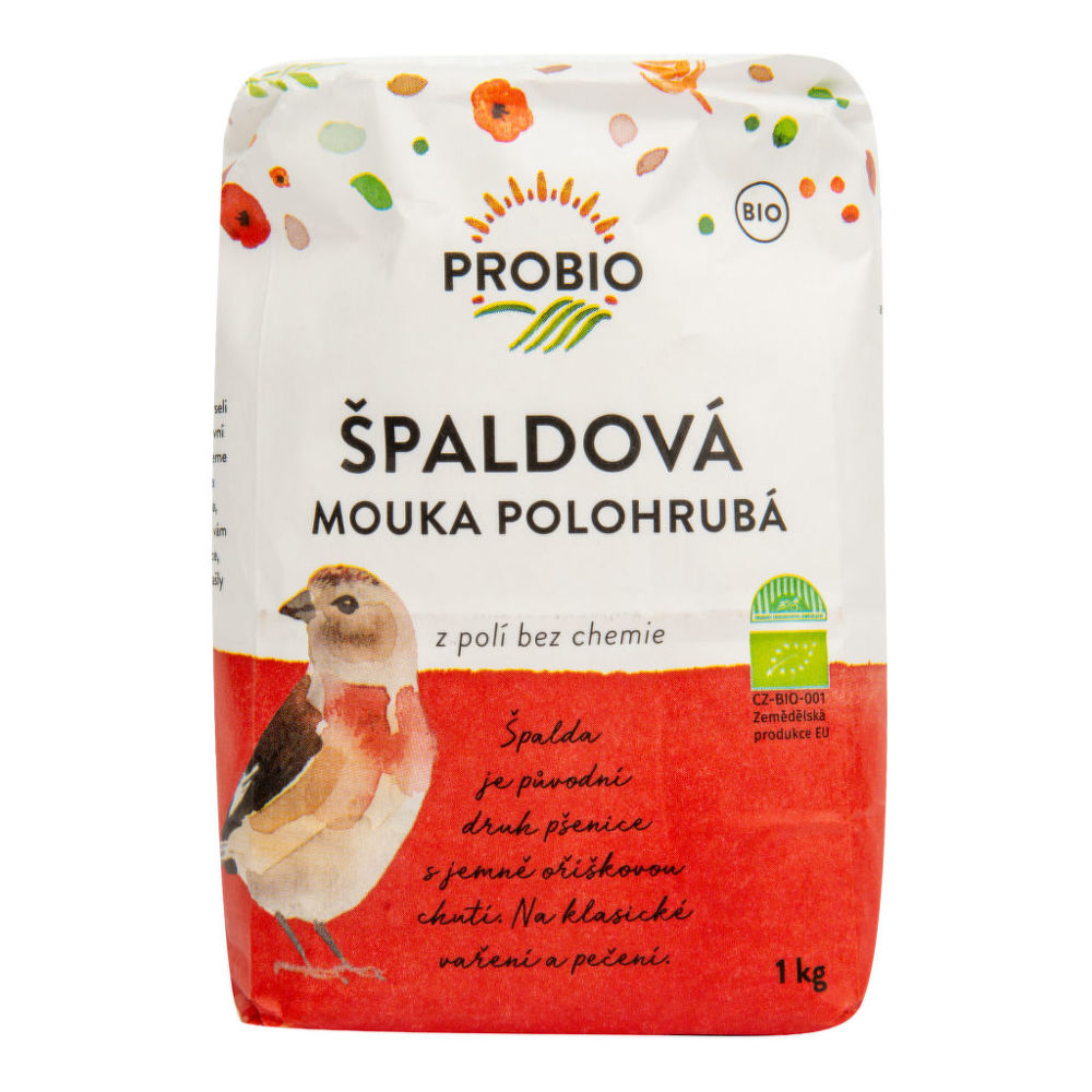 PROBIO Špaldová mouka bílá polohrubá BIO 1000 g Obrázek