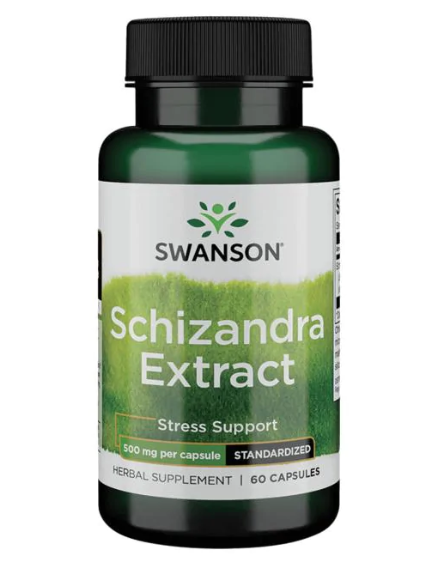 Swanson Schizandra Extract (Klanopraška čínská extrakt), 500 mg, 60 kapslí Obrázek