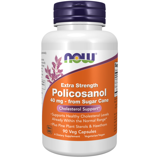 Now® Foods NOW Policosanol 40 mg (Extra Strength), 90 rostlinných kapslí