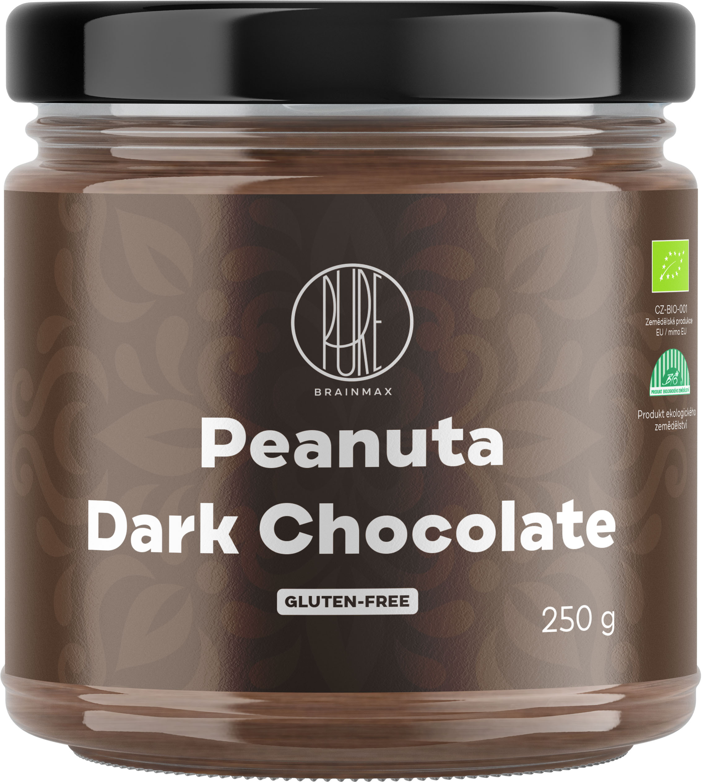 BrainMax Pure Peanuta, Arašídový krém s hořkou čokoládou, BIO, 250 g