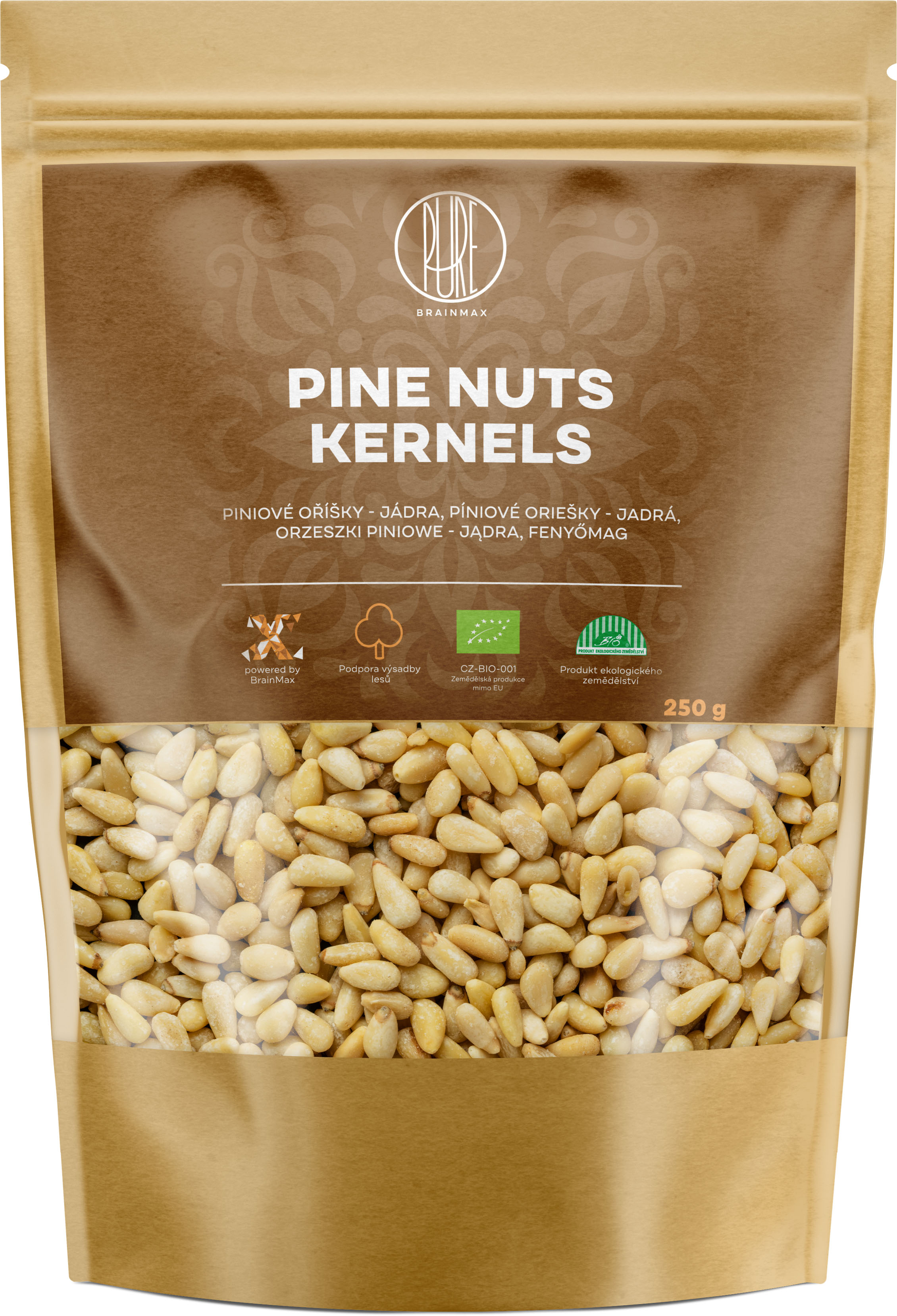 BrainMax Pure Piniové oříšky BIO, 250g