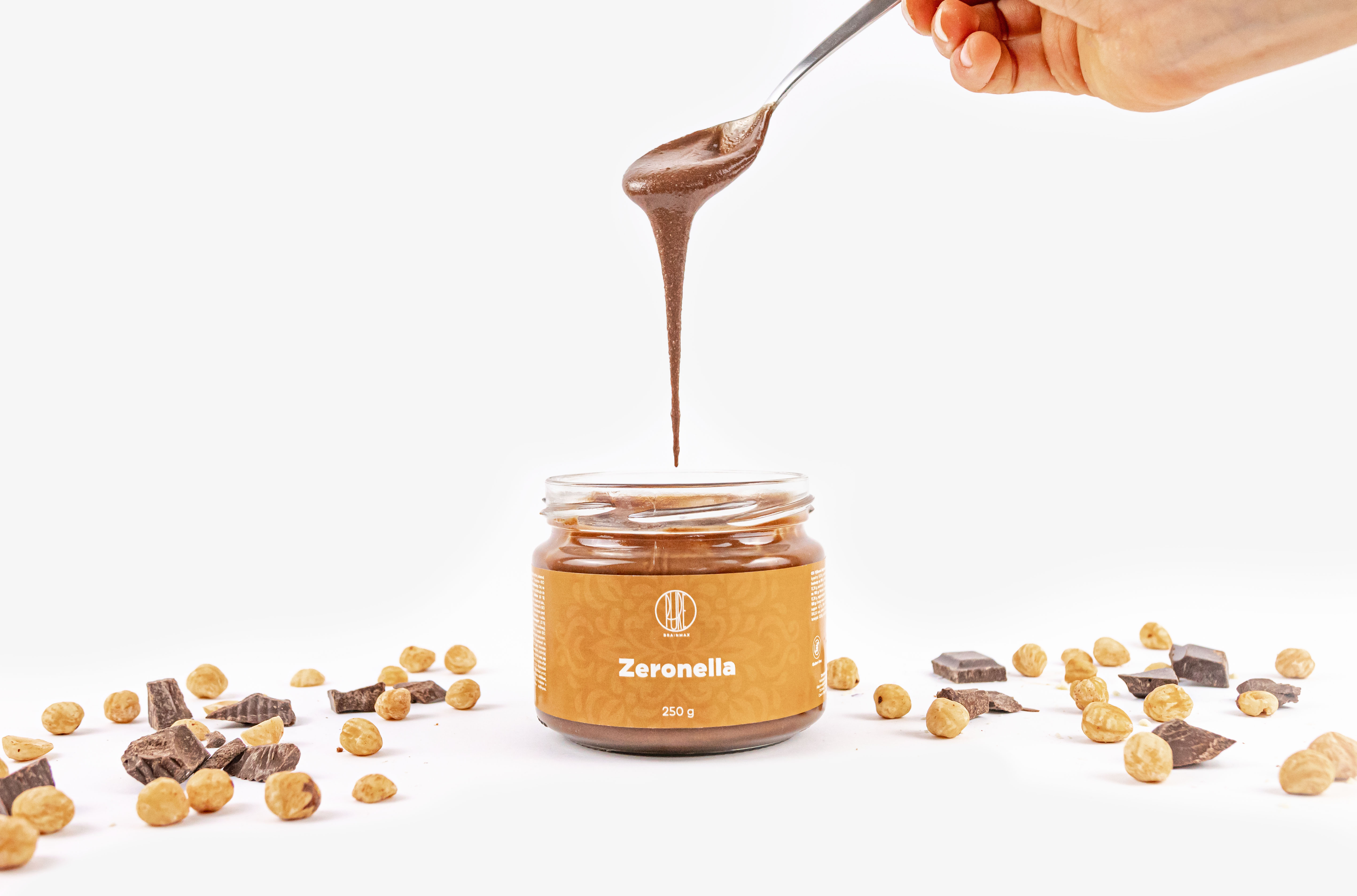 BrainMax Pure Zeronella, Lískooříškový krém s hořkou čokoládou, 30 g Obrázek