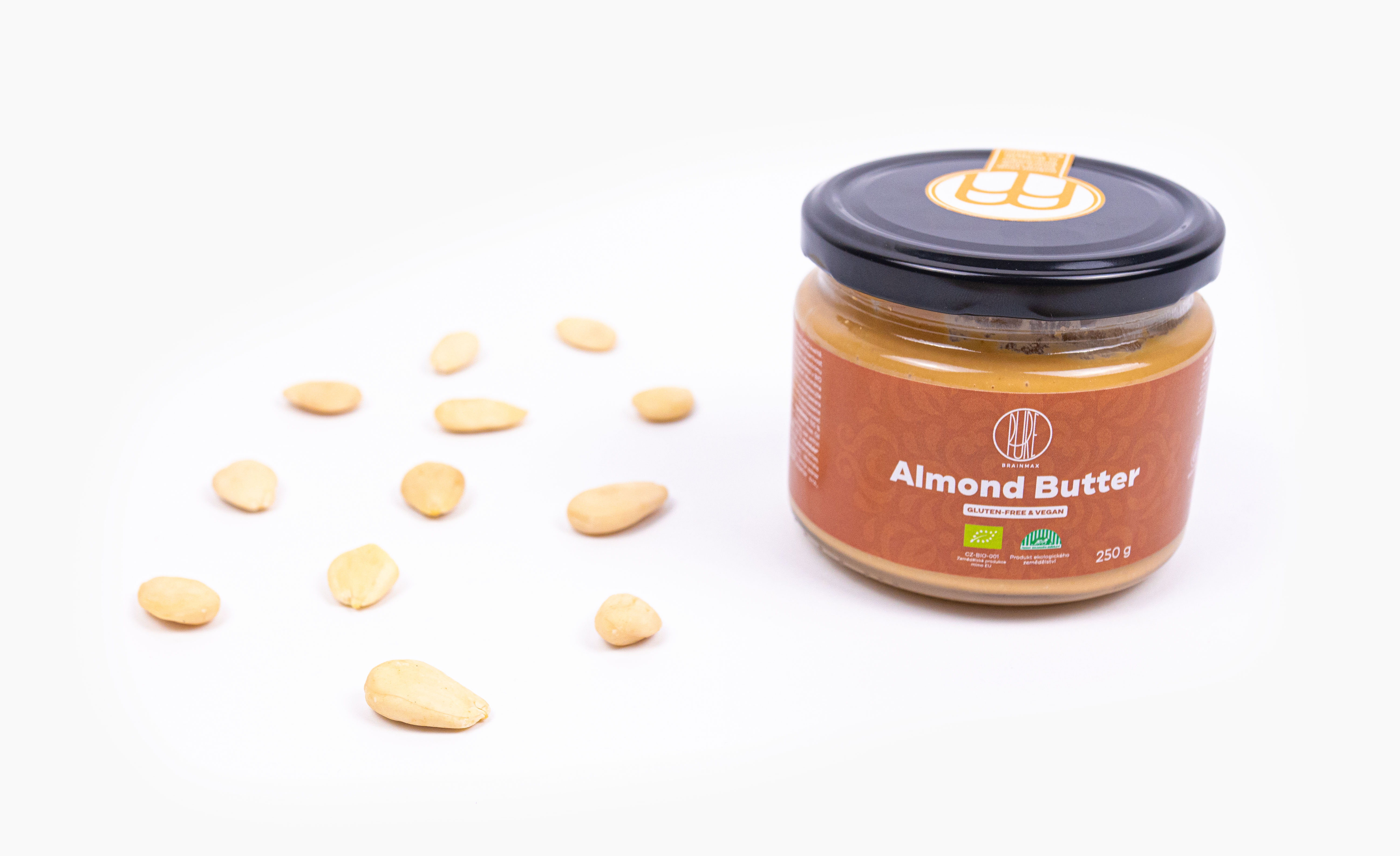 BrainMax Pure 100% Mandlový krém, BIO, 250 g Obrázek