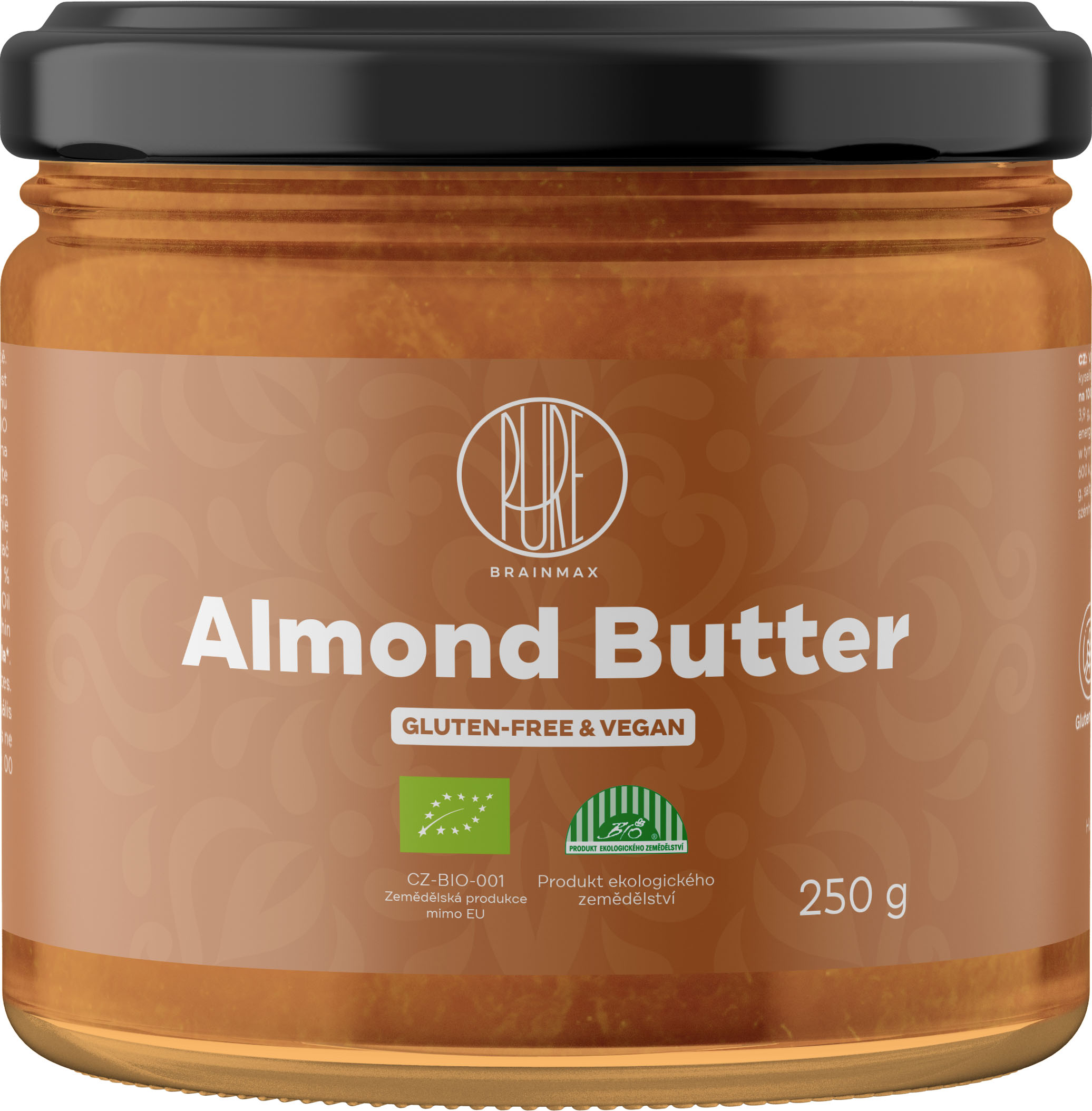 BrainMax Pure 100% Mandlový krém, BIO, 250 g