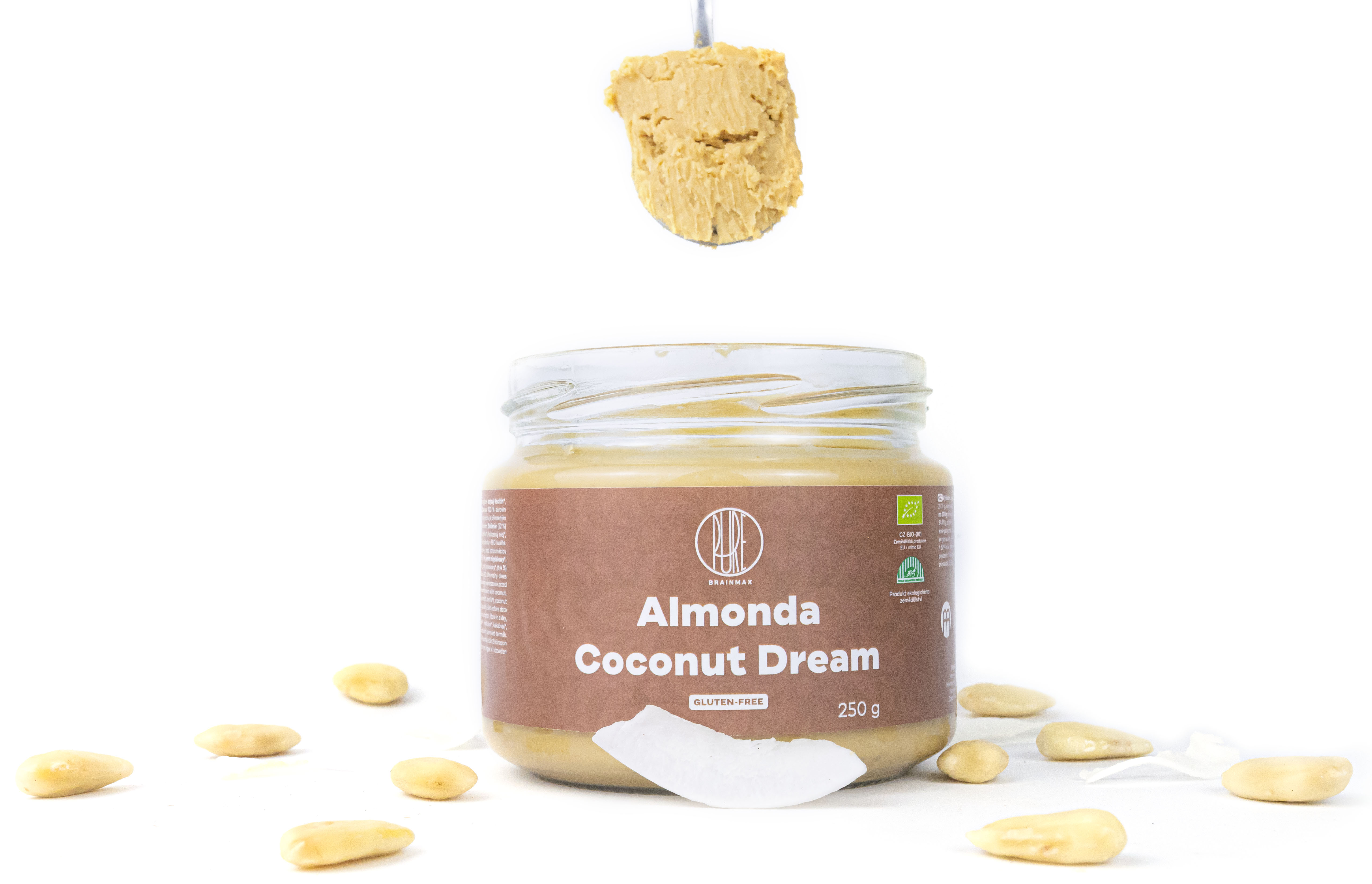BrainMax Pure Almonda, Coconut Dream, Mandlový krém s kokosem, BIO, 250 g Obrázek