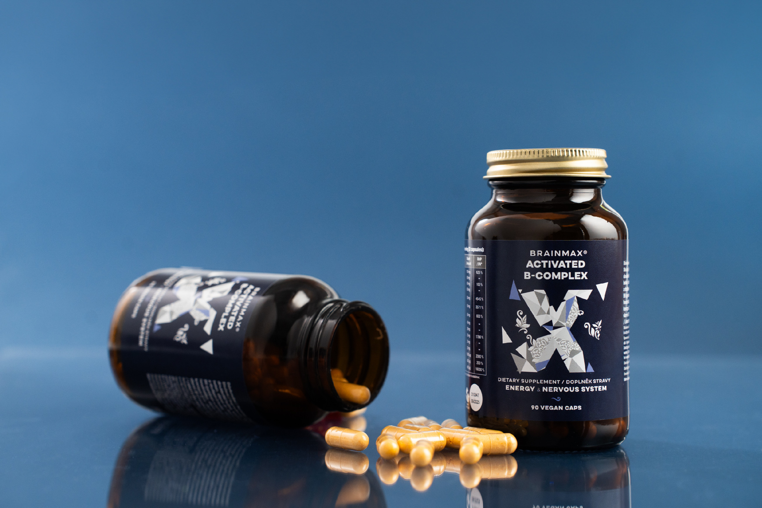 BrainMax Activated B-Complex, Aktivovaný B Komplex, 90 rostlinných kapslí Obrázek