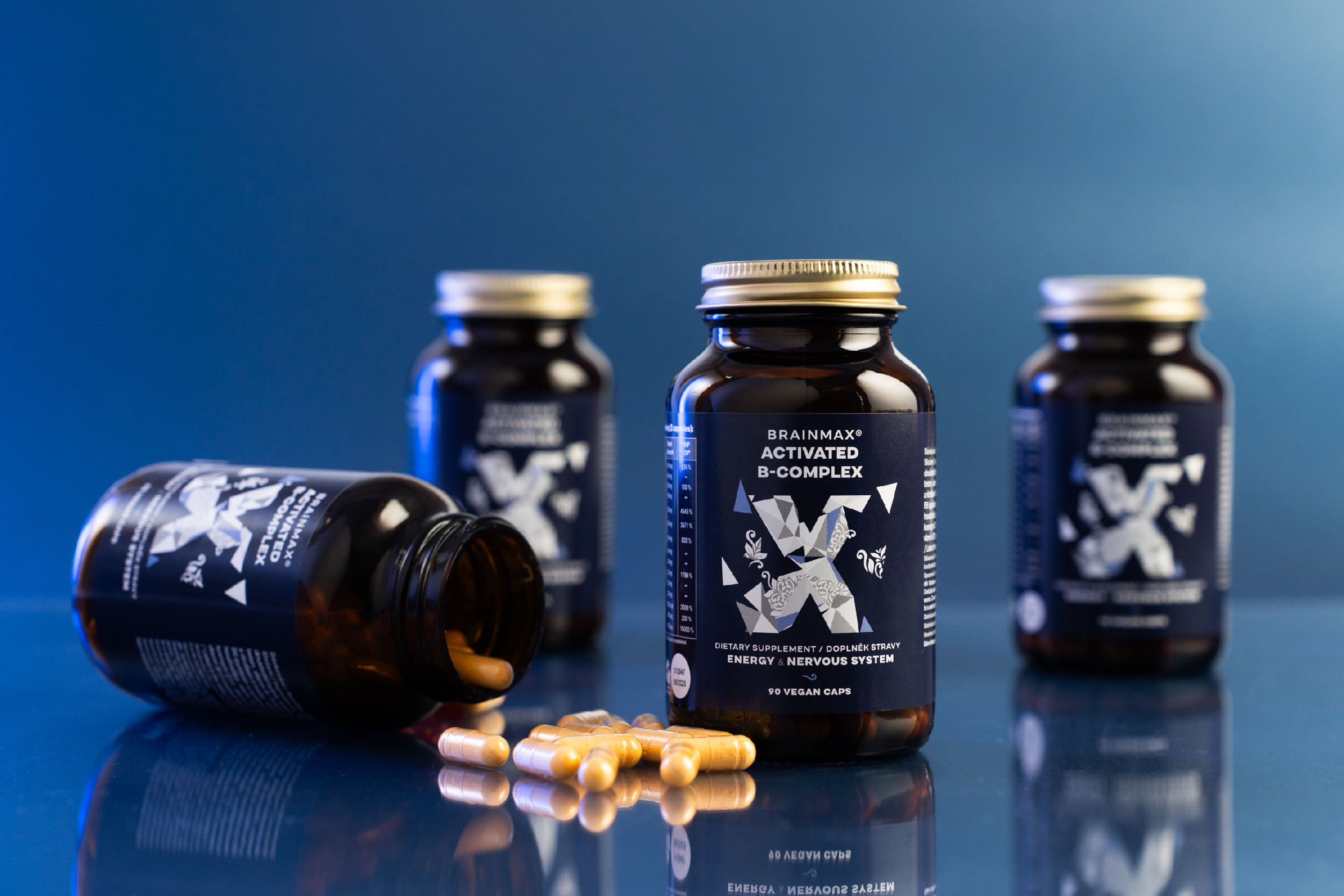 BrainMax Activated B-Complex, Aktivovaný B Komplex, 90 rostlinných kapslí Obrázek