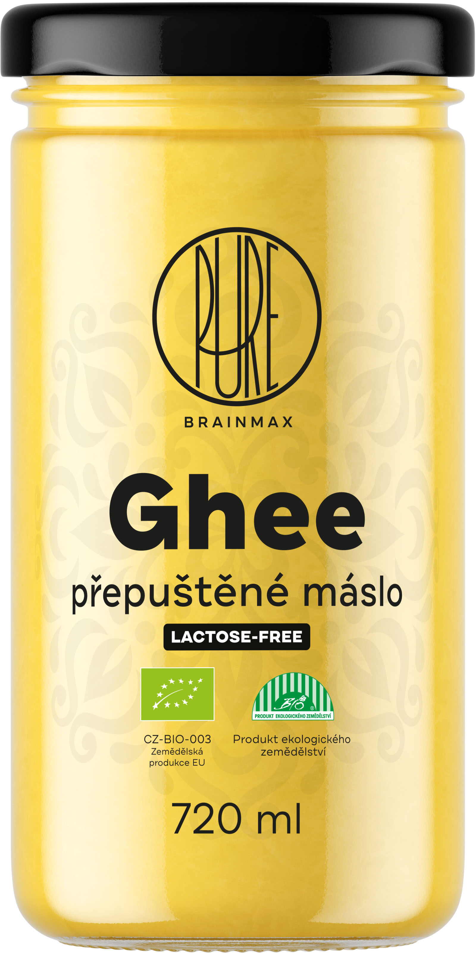 BrainMax Pure Ghee, přepuštěné máslo GHÍ, BIO, 720 ml