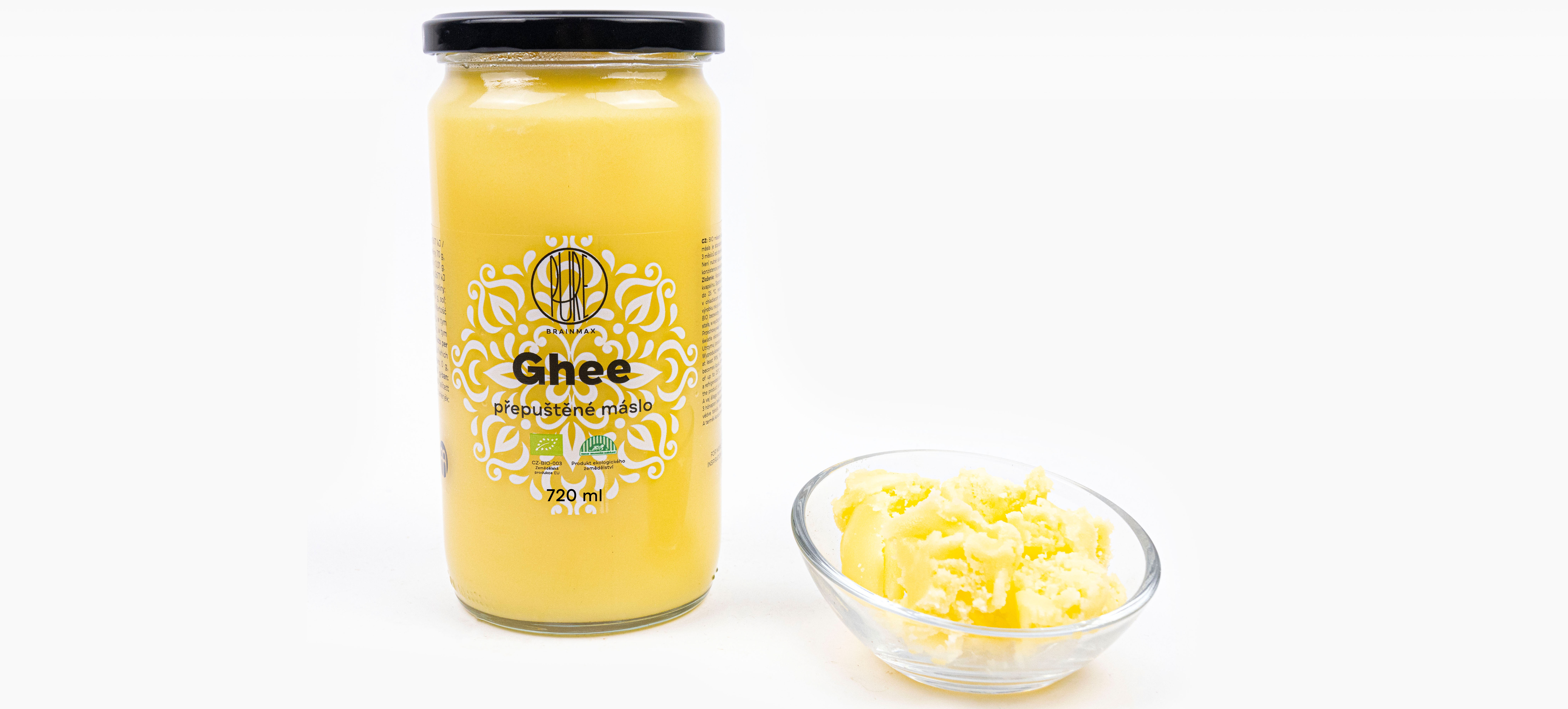 BrainMax Pure Ghee, přepuštěné máslo GHÍ, BIO, 720 ml Obrázek