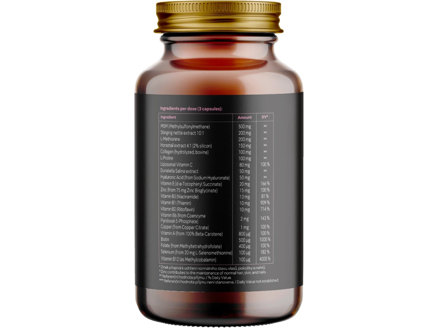 BrainMax Women Beauty Bomb, vlasy, nehty, pleť,  90 rostlinných kapslí Obrázek