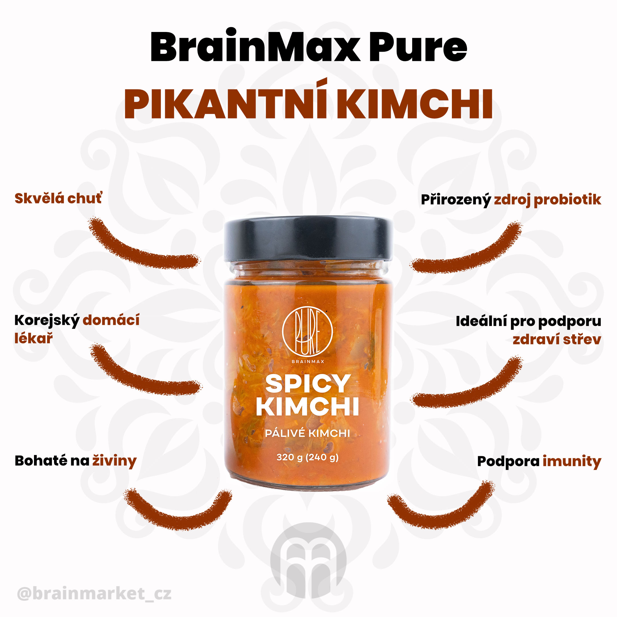 BrainMax Pure Spicy Kimchi, Pikantní Kimchi, 320 g Obrázek