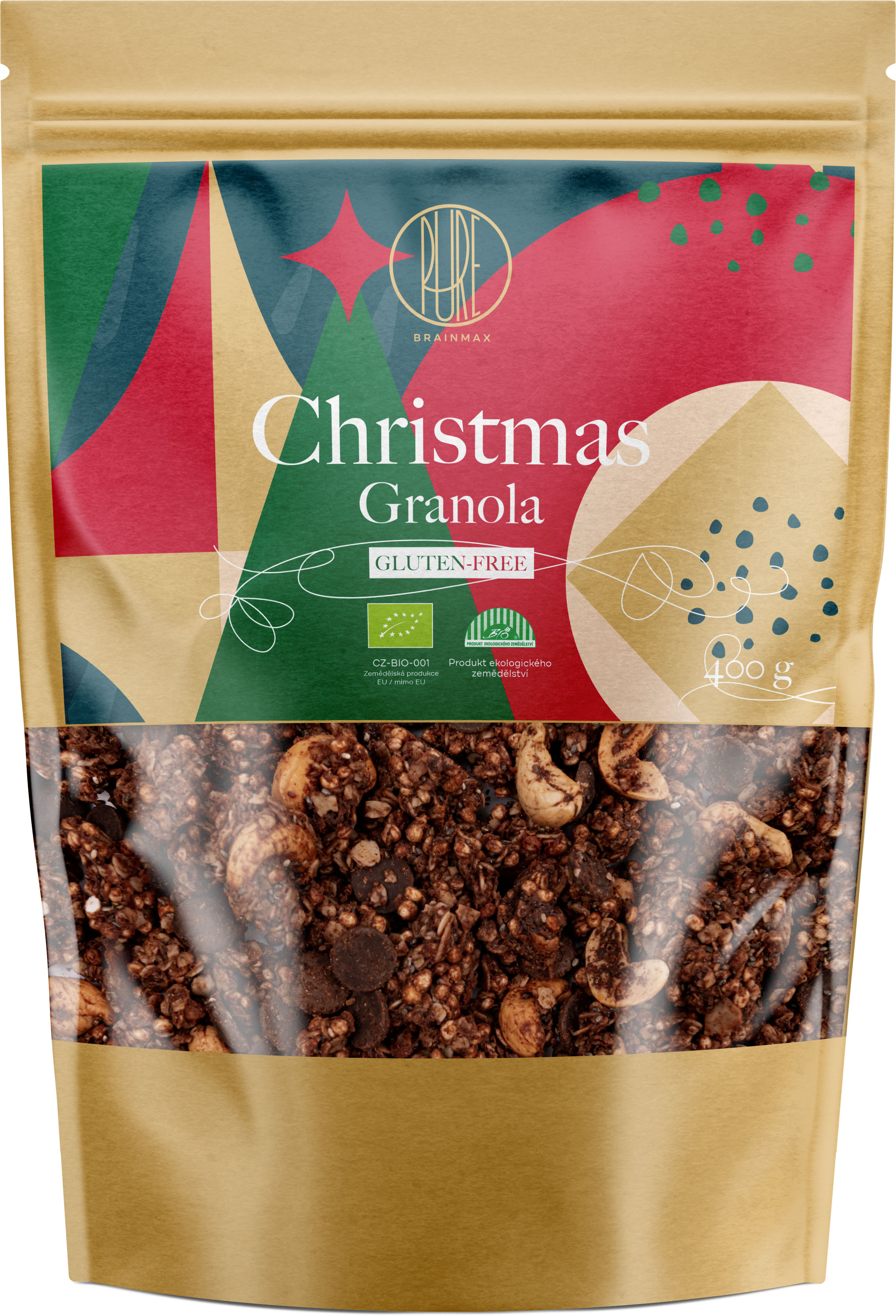 BrainMax Pure Vánoční Granola, BIO, 400 g