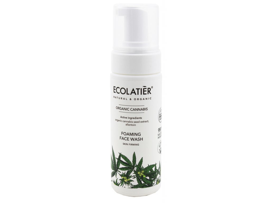 Ecolatiér Ecolatier - Nawilżająca pianka oczyszczająca do skóry wrażliwej, Organic Cannabis, 150 ml