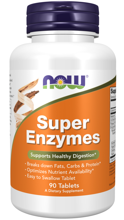 Now® Foods NOW Super Enzymes, komplexní trávící enzymy, 90 tablet Obrázek