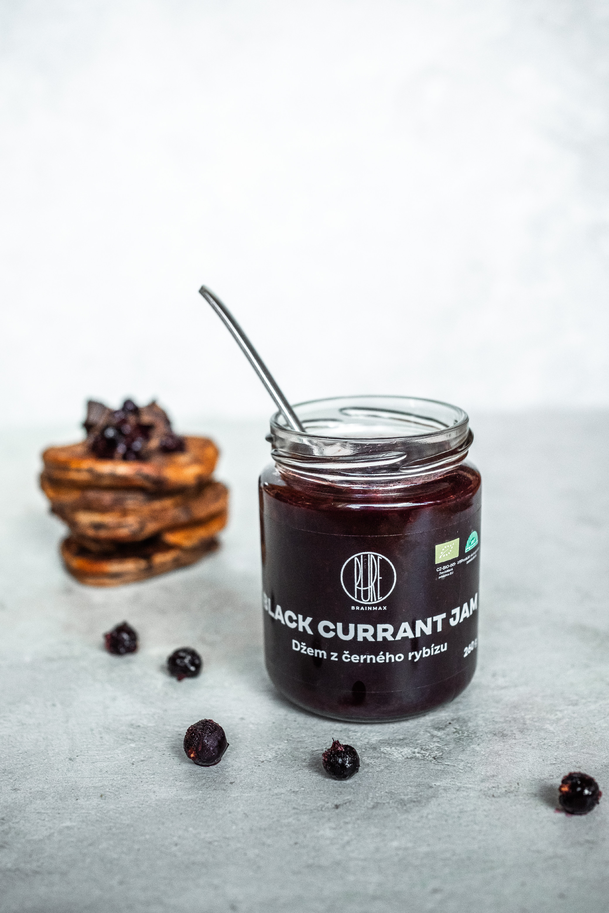 BrainMax Pure Džem Černý rybíz BIO, 260g Obrázek