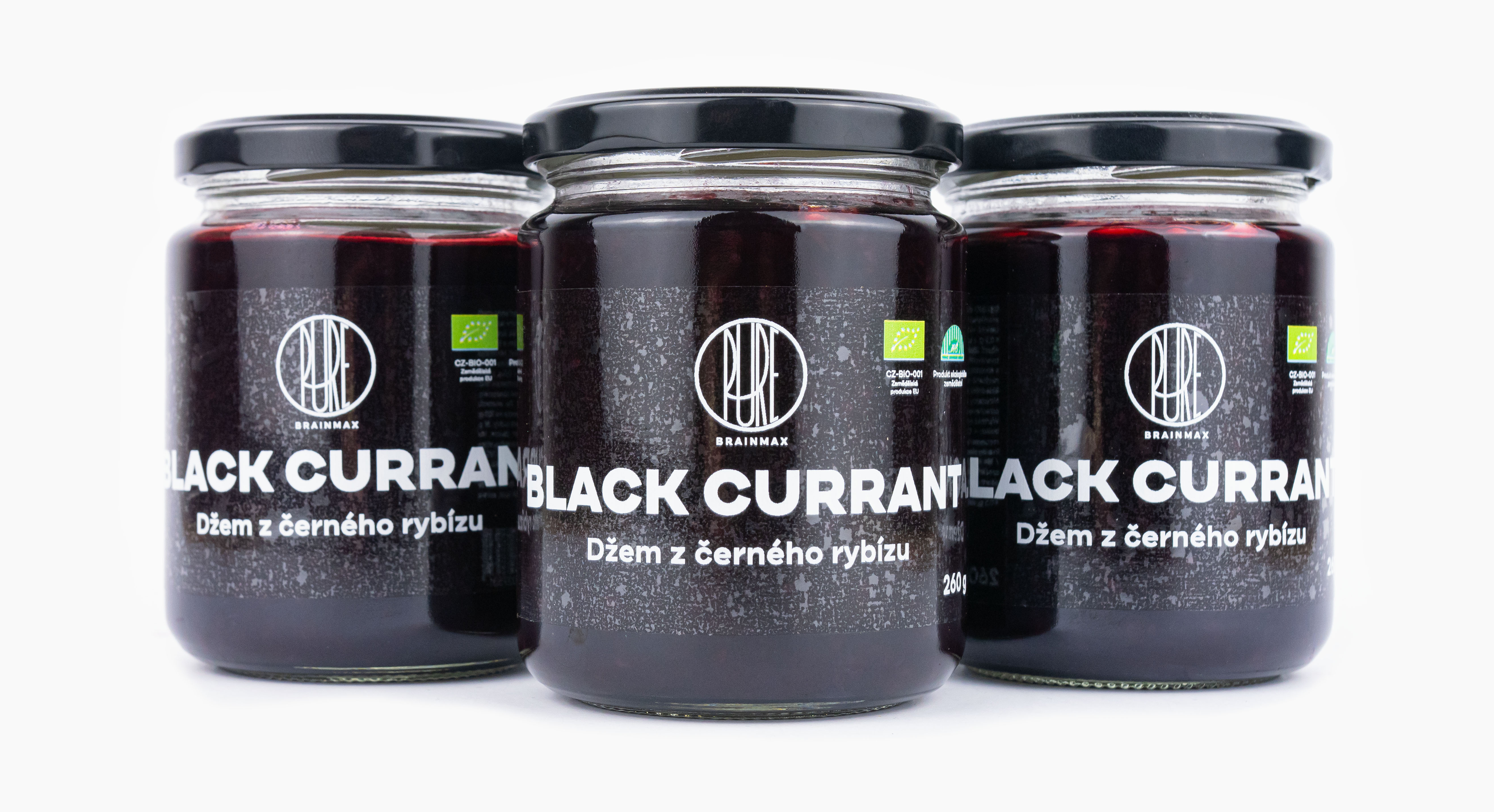 BrainMax Pure Džem Černý rybíz BIO, 260g Obrázek
