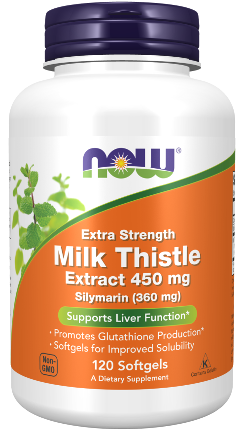Now® Foods NOW Silymarin Extra Strength (extrakt z ostropestřce), 450 mg, 120 kapslí