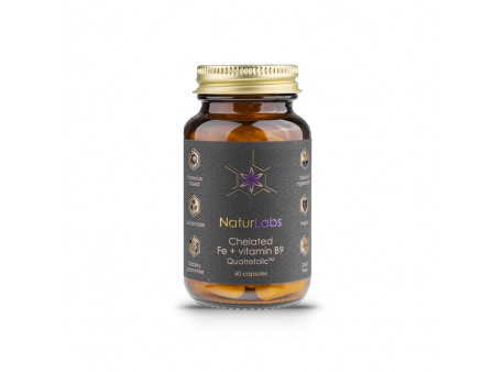 NaturLabs  Železo chelátové + B9 60 tablet