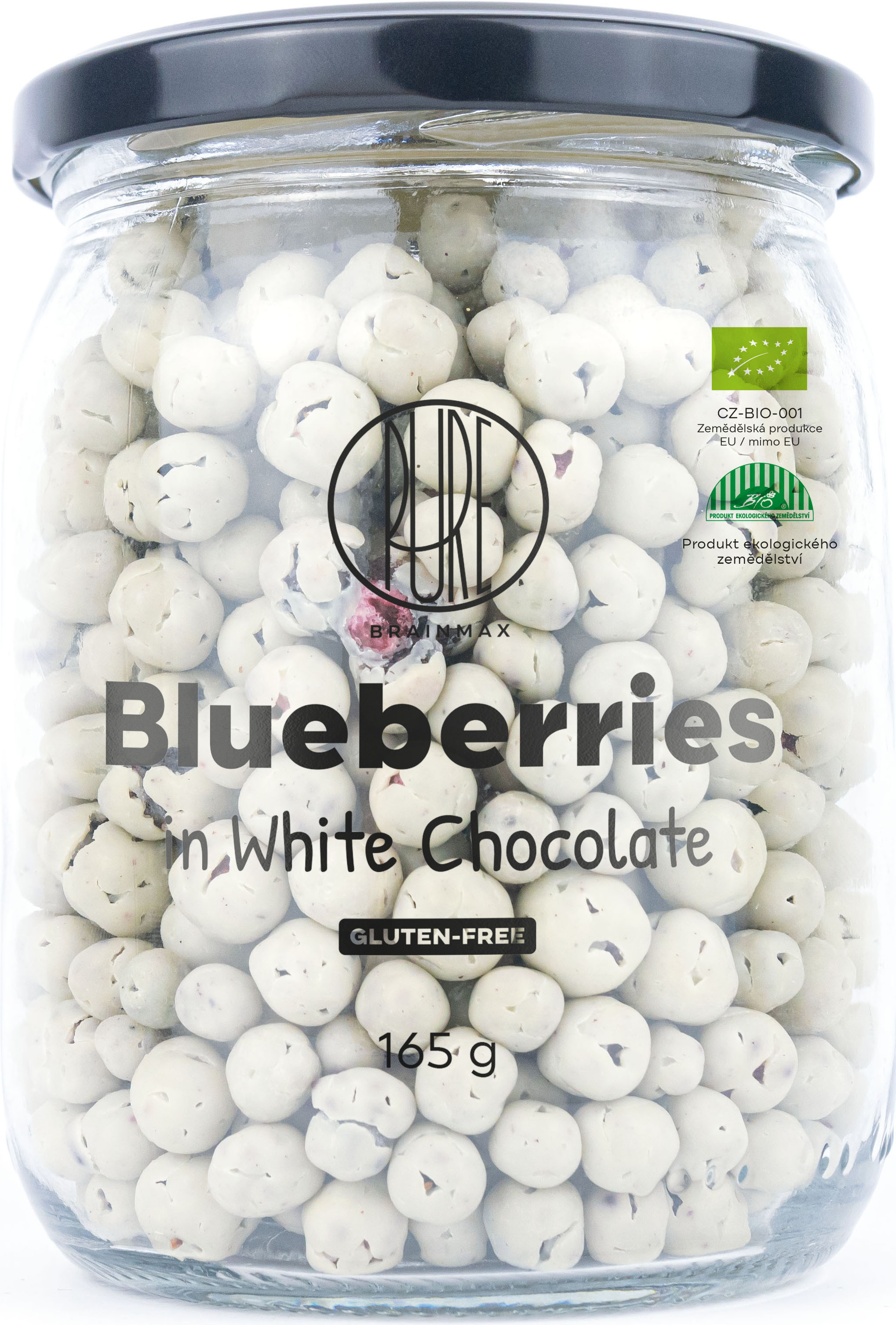 BrainMax Pure Borůvky v bílé čokoládě, BIO, 165 g