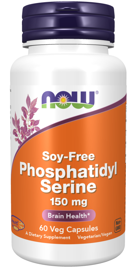 Now® Foods NOW Phosphatidyl Serine Soy-Free (Fosfatidylserin bez sóji), 150 mg, 60 rostlinných kapslí Obrázek