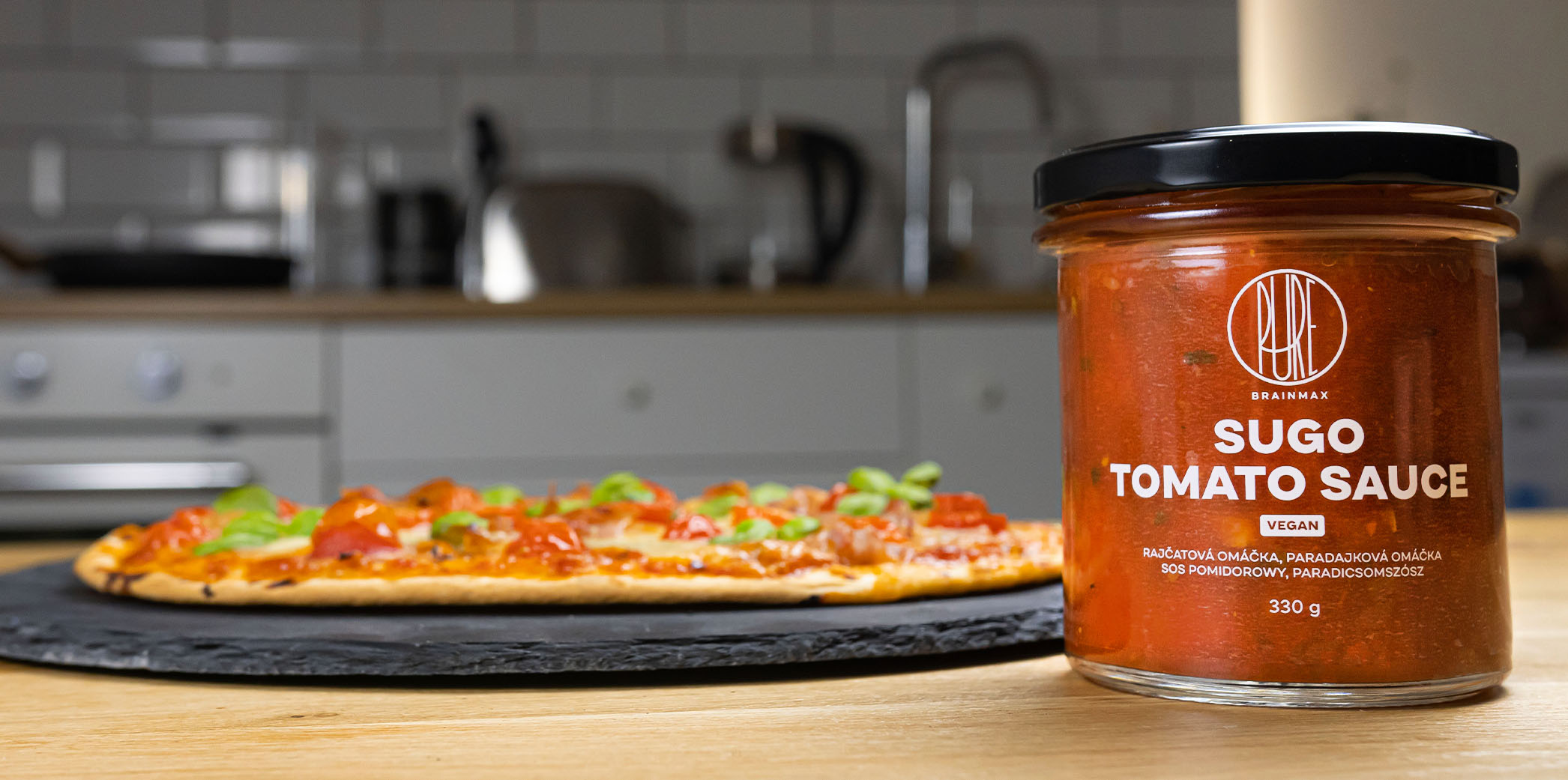 BrainMax Pure Sugo, rajčatový základ na pizzu, 330 g Obrázek