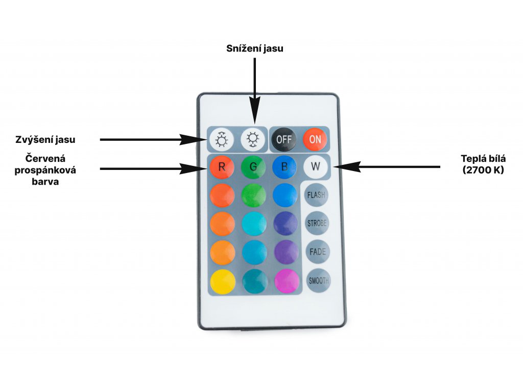 Chytrá žárovka BrainLight LED, závit E14, 5,5 W, s ovladačem, stmívatelná Obrázek
