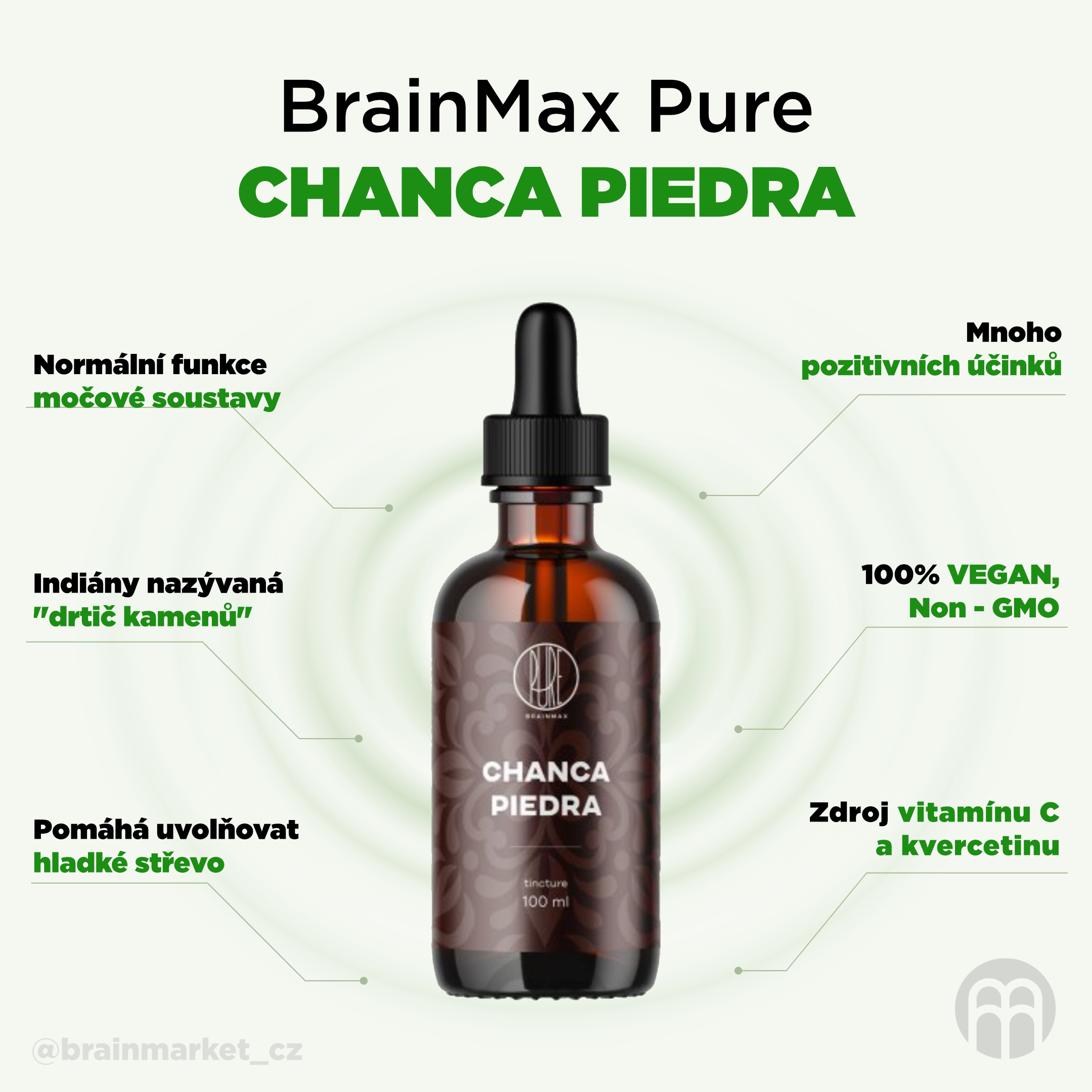 BrainMax Pure Chanca piedra tinktura 1:5, 100 ml Obrázek