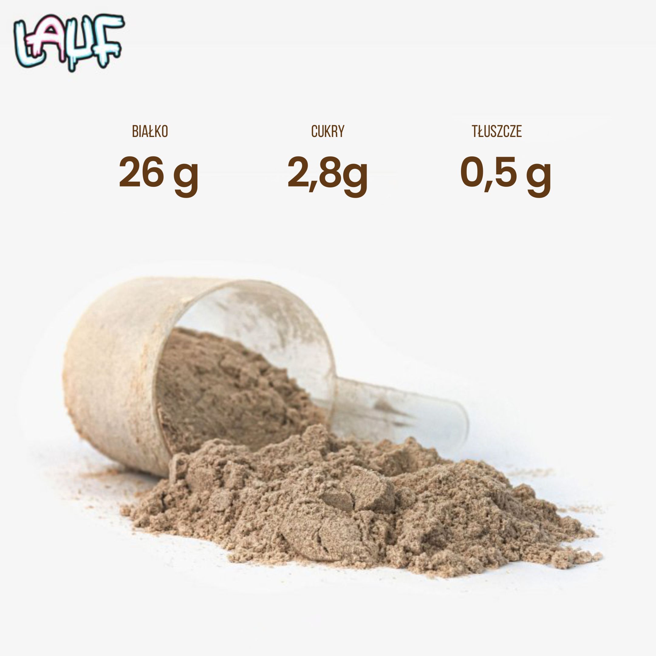 BrainMax Lauf Protein, nativní syrovátkový protein, 1000 g Příchuť: Karamel Obrázek
