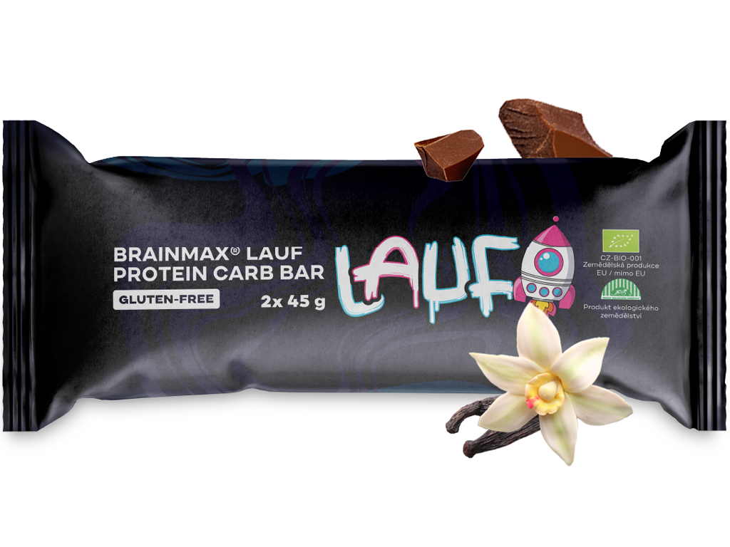 BrainMax Pure BrainMax Lauf Protein Carb Bar, proteinovo-sacharidová tyčinka, BIO, 2x45 g Obrázek