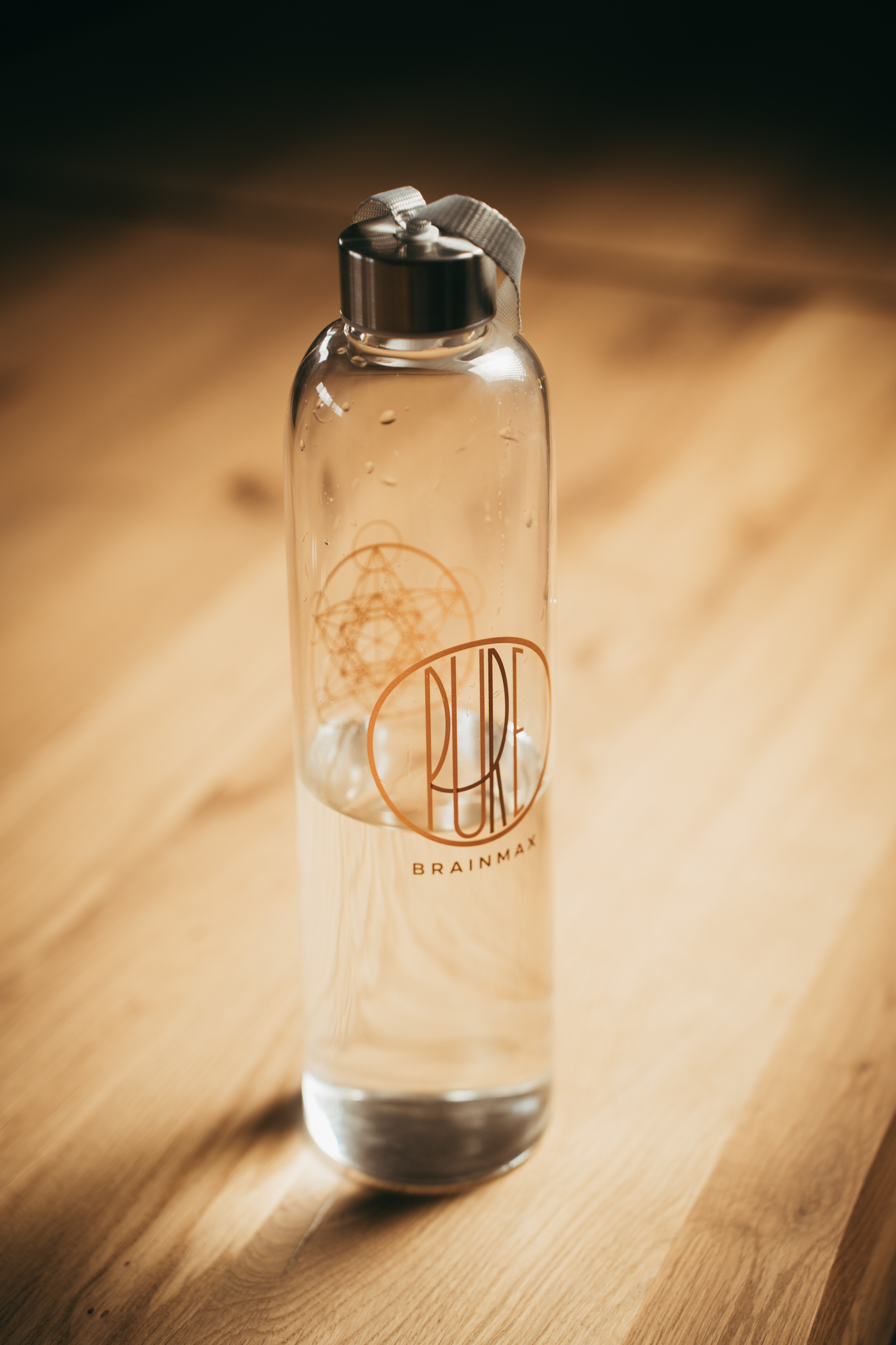 BrainMax Pure Skleněná láhev, 1 l Obrázek