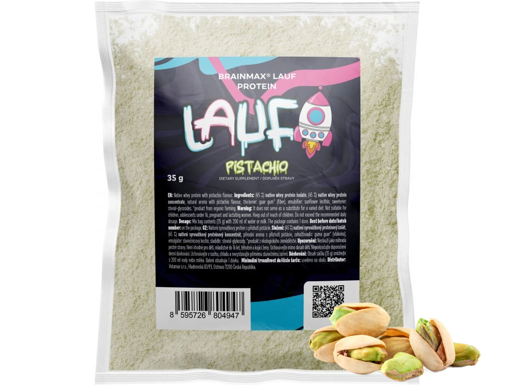 BrainMax LAUF Protein, nativní syrovátkový protein, 35 g Příchuť: Vanilka