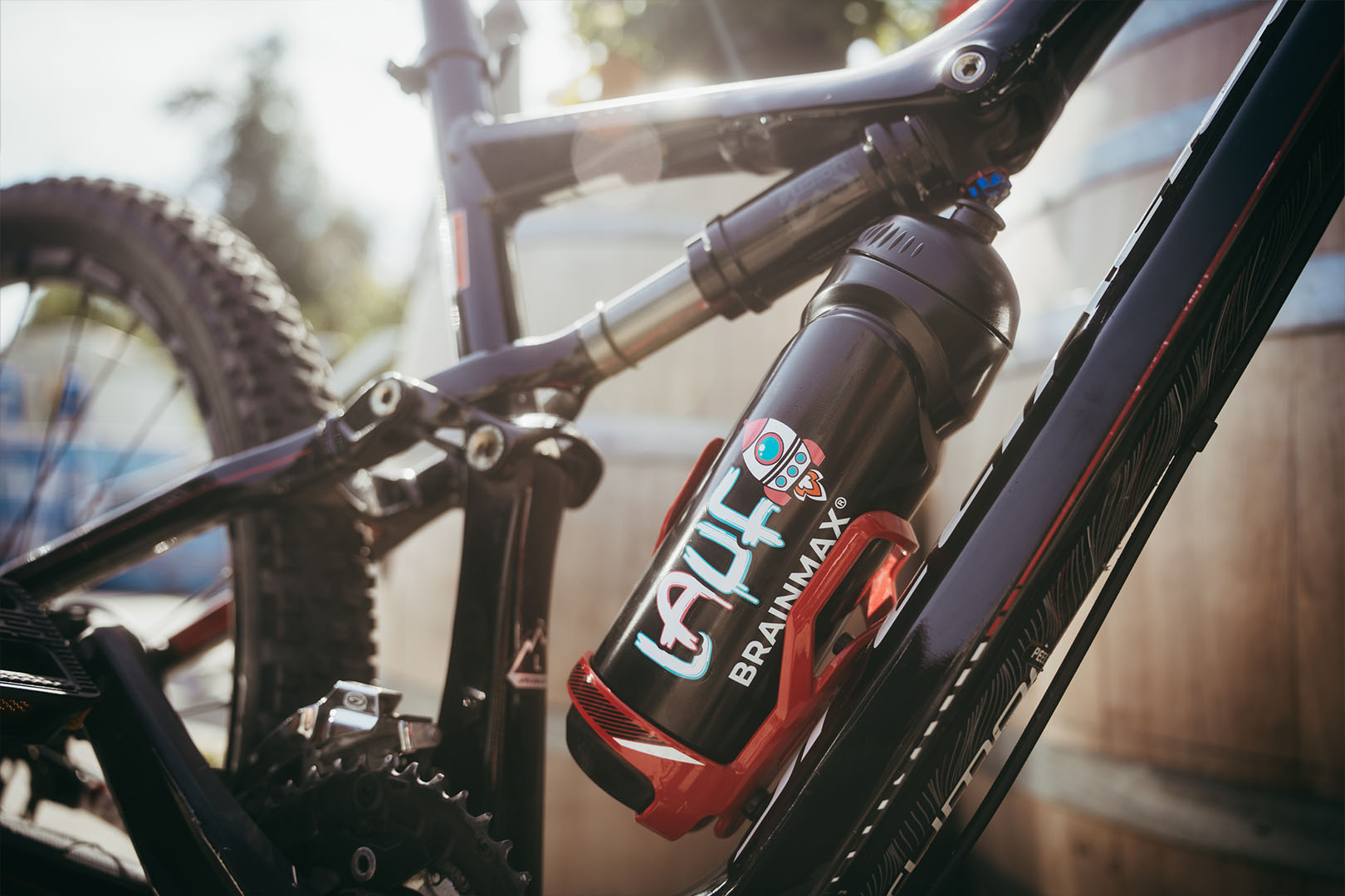 BrainMax Lauf plastová láhev na vodu, bidon, černý, 750 ml Obrázek