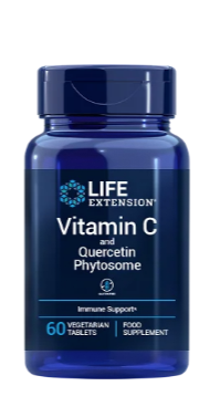 Life Extension Vitamin C a Quercetin Phytosome, vitamin C s kvercetinem, 60 rostlinných tablet