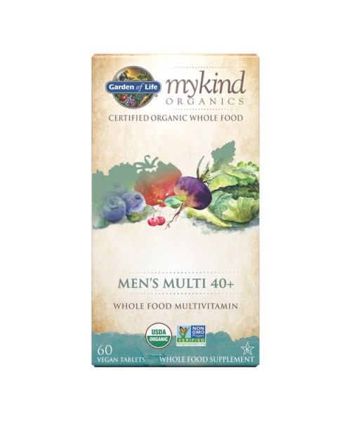 Garden of life Mykind Organics Men's Multi, multivitamín pro muže 40+, 60 rostlinných tablet Obrázek