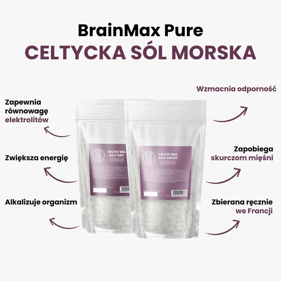 BrainMax Pure Keltská mořská sůl, suchá, 2000 g