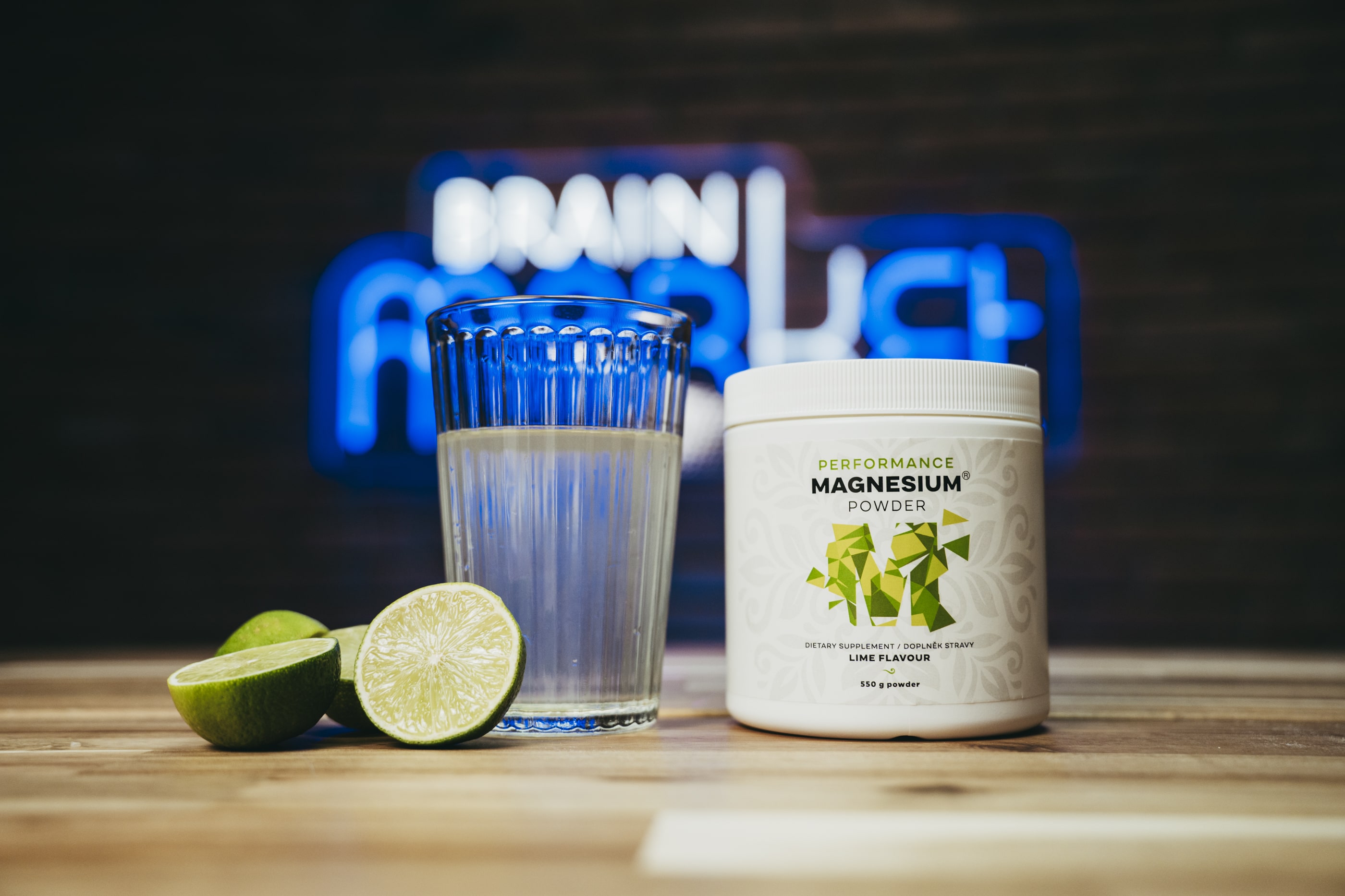 BrainMax Performance Magnesium® Powder, hořčík bisglycinát v prášku, 90 dávek, 550 g Příchuť: Pomeranč Obrázek