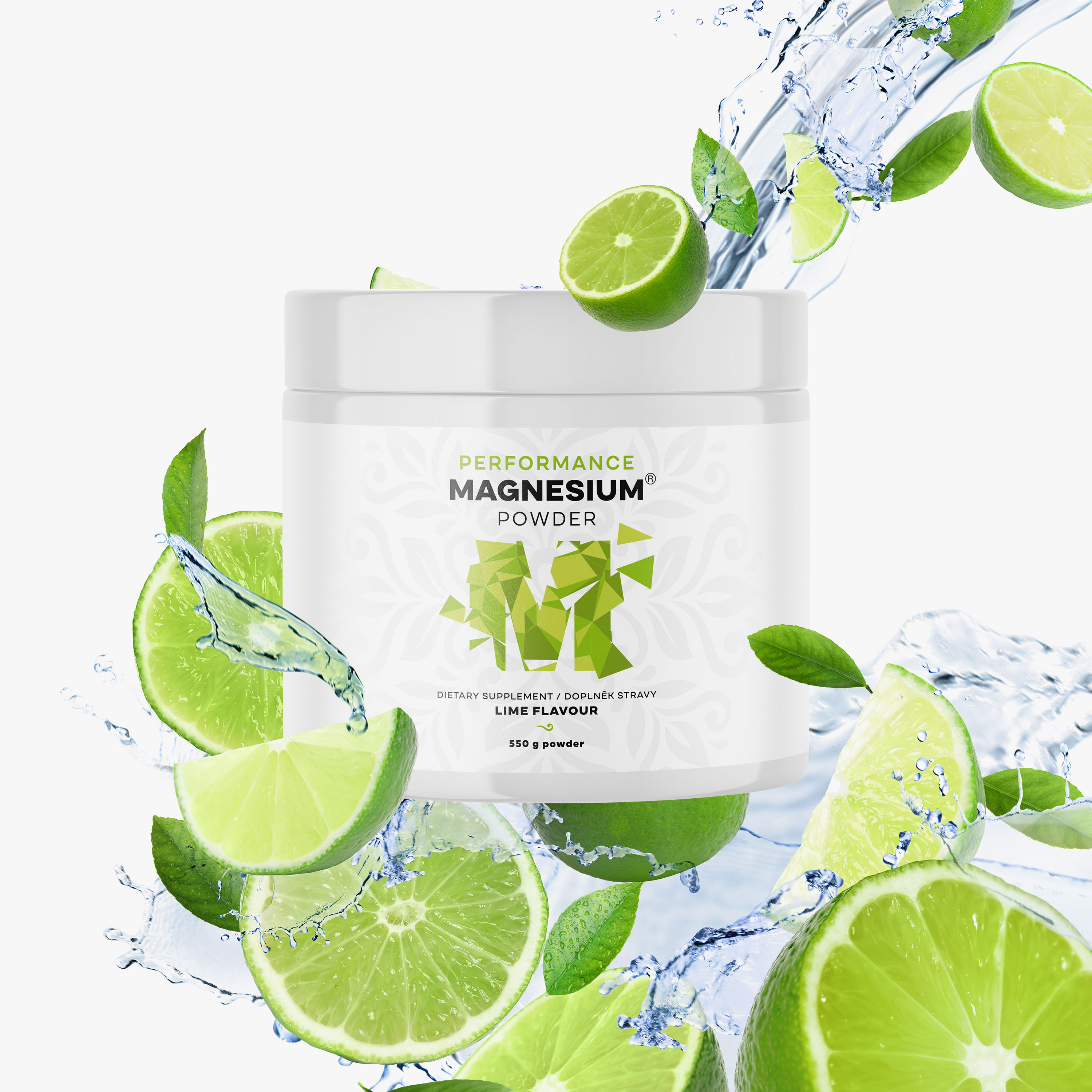 BrainMax Performance Magnesium® Powder, hořčík bisglycinát v prášku, 90 dávek, 550 g Příchuť: Pomeranč Obrázek