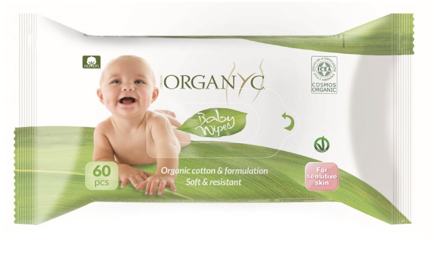 Organyc Dětské čistící ubrousky BIO 60 ks