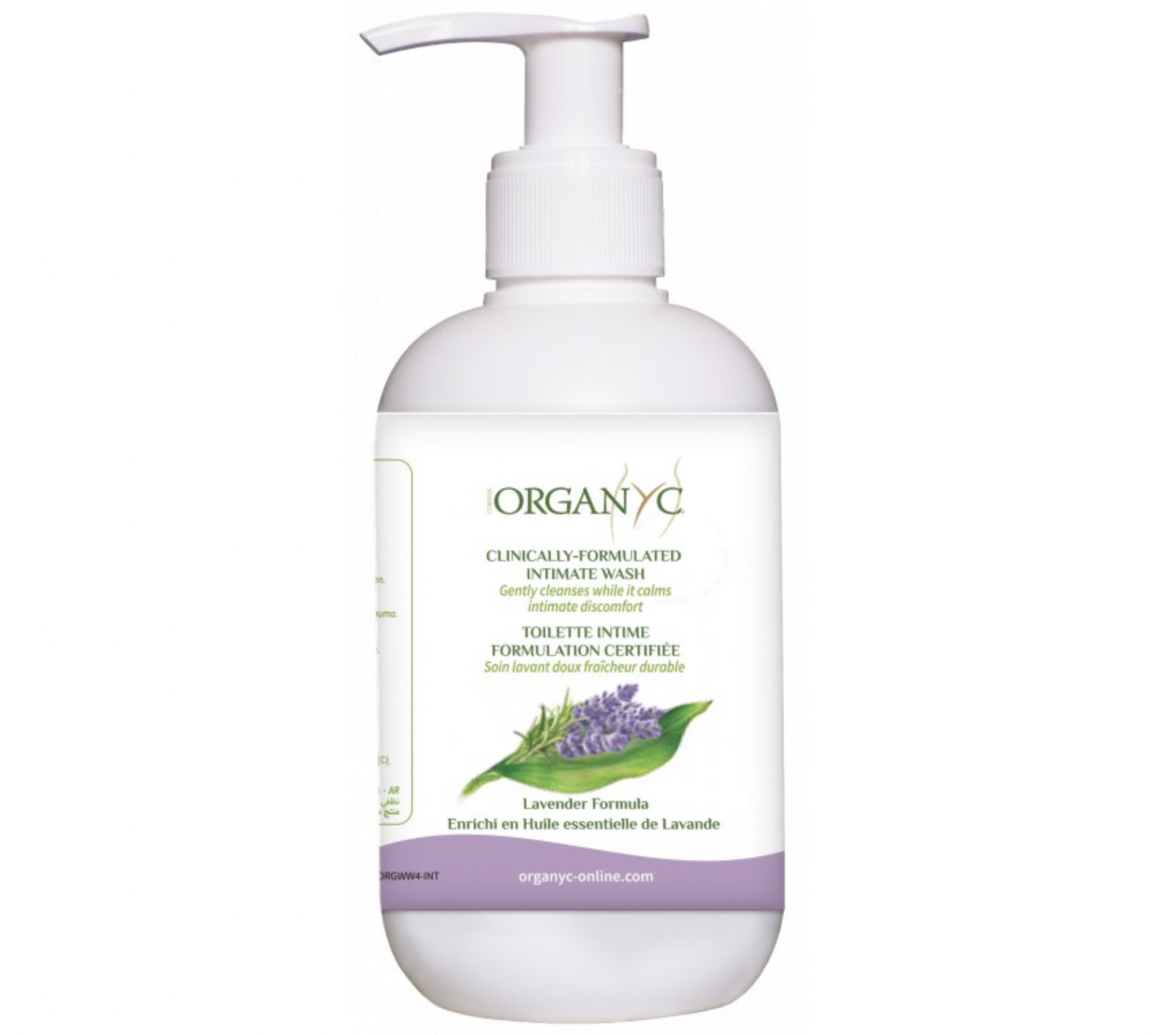 Organyc - Sprchový gel pro citlivou pokožku a intimní hygienu s levandulí, BIO 250 ml Obrázek