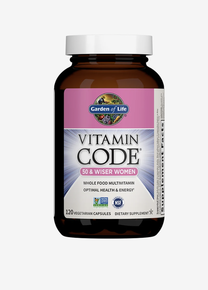 Garden of Life Vitamin Code 50 Wiser Women (multivitamín pro ženy nad 50 let), 120 rostlinných kapslí