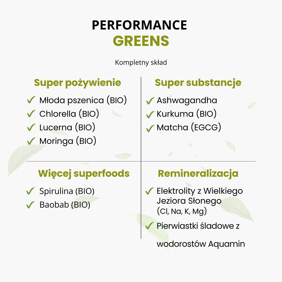 Performance Greens, 10 g, PRÓBKA (zdjęcie 3)