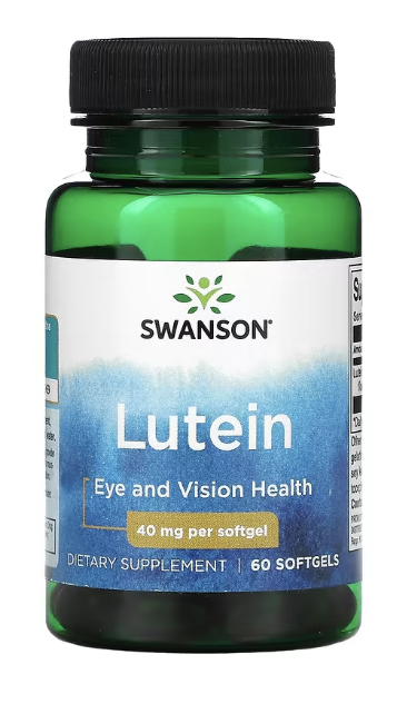 Swanson Lutein (zdraví očí), 40 mg, 60 softgelových kapslí